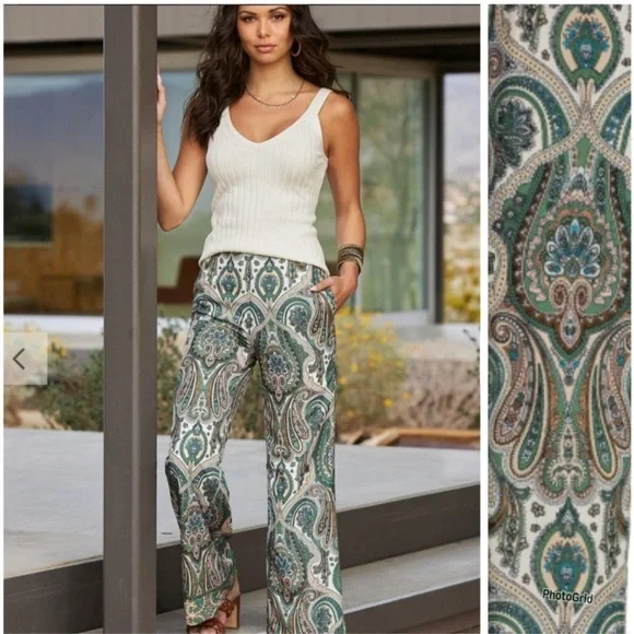 BOSTON PROPER FALL PAISLEY PRINT
PALAZZO PANT - NWOT - Picture 2 of 7